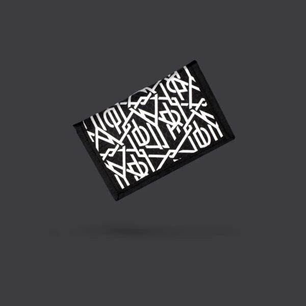 DOLLY NOIR Billetero " DLYNR REFLECTIVE MONOGRAM WALLET BLACK " color negro