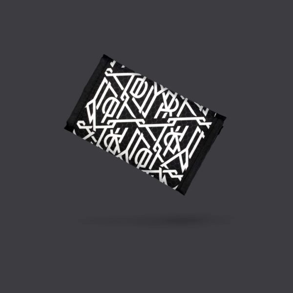 DOLLY NOIR Billetero " DLYNR REFLECTIVE MONOGRAM WALLET BLACK " color negro