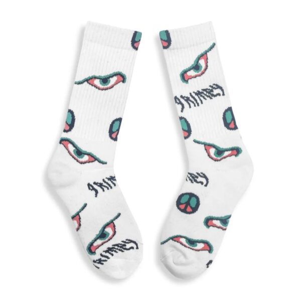 GRIMEY Calcetines " PEACE WITHIN SOCKS " color blanco roto