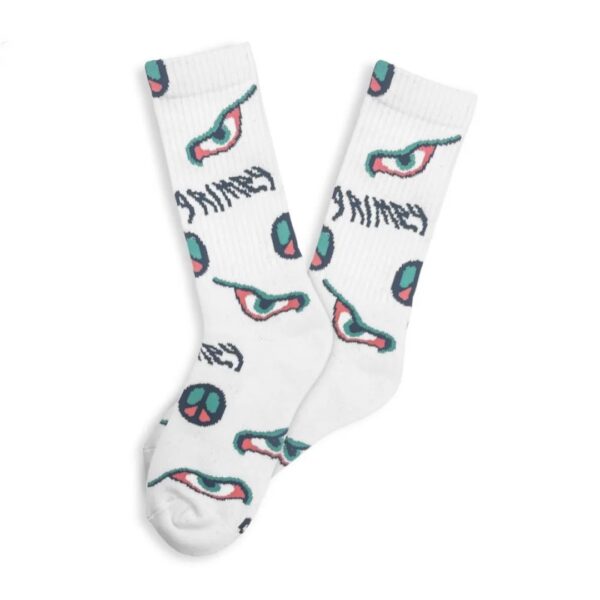 GRIMEY Calcetines " PEACE WITHIN SOCKS " color blanco roto