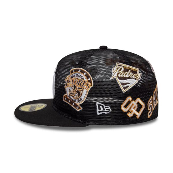 NEW ERAGorra"IMG AOP MESH 59FIFTY SADPADCO BLK"color negro