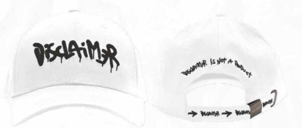 DISCLAIMER Gorra color blanco